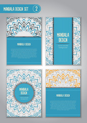 Tribal mandala design set. Vintage decorative elements.