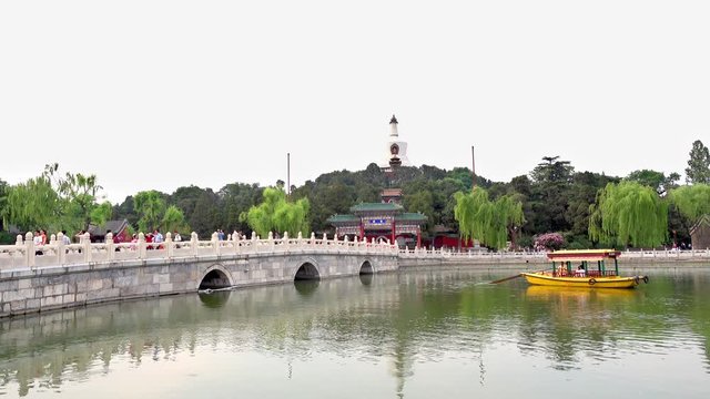 Beautiful Scene of Beijing Imperial Park: Beihai