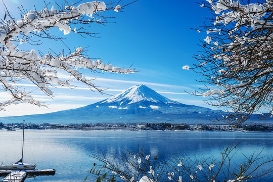 Fototapeta Mt.Fuji at kawaguchi ko lake