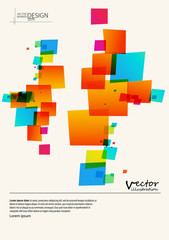 Abstract spectrum colorful bottom mosaic brochure.