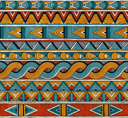 Ethnische nahtlose Muster. Handgezeichneter abstrakter geometrischer Hintergrund.
