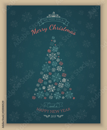 &quot;Greeting text and sketch snowflakes.&quot; Stock image and royalty-free