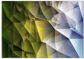 Brochure with Multicolored Polygonal Backgrounds