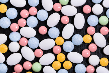 Medical medicines, pills, vitamins and supplements tablets