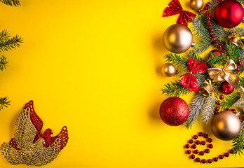 Yellow Christmas background