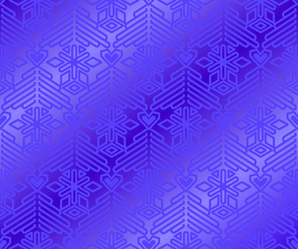 Christmas abstract seamless pattern with fir-tree and star. Violet pattern on the wrapping paper.