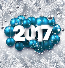 Gray 2017 New Year background.