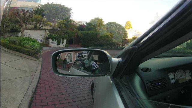Time lapse of traffic on US 101, Lombard Street, twisty street, crooked Street at San Francisco, California