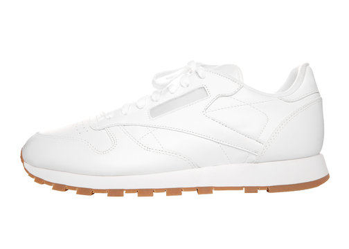 White of sport shoes design isolated with clipping path