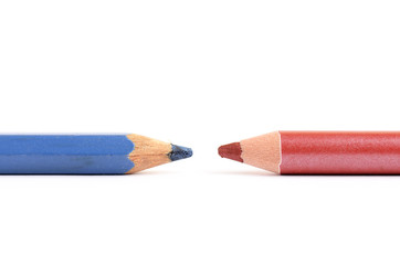 Two Make Up Pencils On White Background