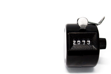 Counter on white background