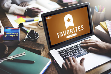 Favorites Bookmark Content Web Online Management Concept