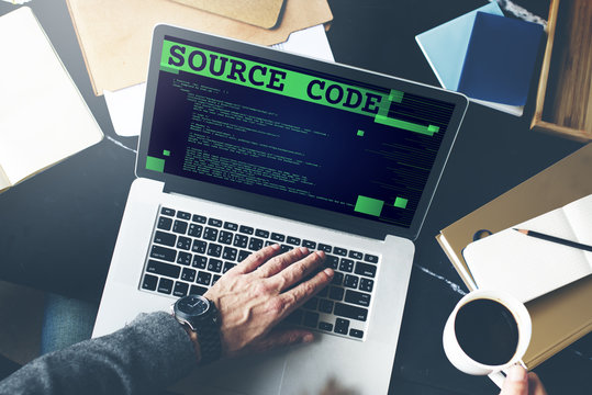 Source Code Analysis Binary Computer Internet Concept