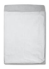 White envelope with clipping path