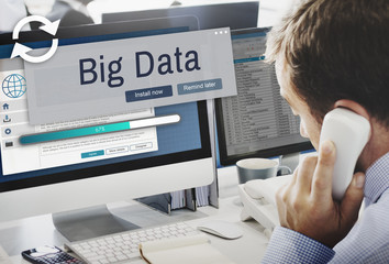 Fototapeta na wymiar Big Data Information Storage System Technology Concept