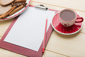 Empty sheet of paper.