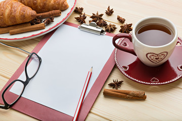 Empty sheet of paper.