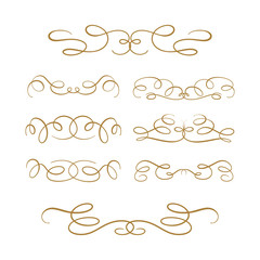 Vector calligraphy elements.