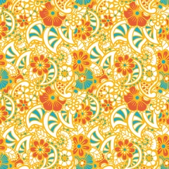 Cercles muraux Tuiles marocaines Motif coloré sans couture Paisley