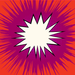 comic pop art background rays. vector