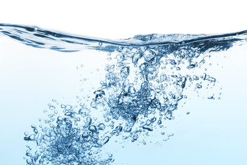 Water surface with ripple and bubble