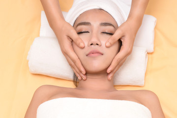 The spa facial and body massage.