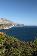 Fototapeta na wymiar The coastline of the Adriatic