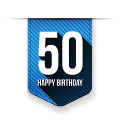 Fifty years happy birthday ribbon