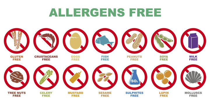 iconos libres de alergenos