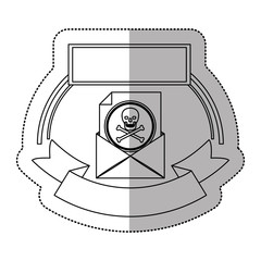 Envelope icon. Security system warning protection and danger theme. Isolated design. Vector illustration