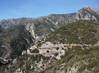 Winding road in the Alpes-Maritimes