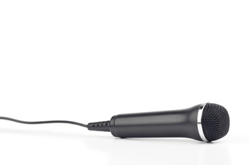 Black Microphone On White Background