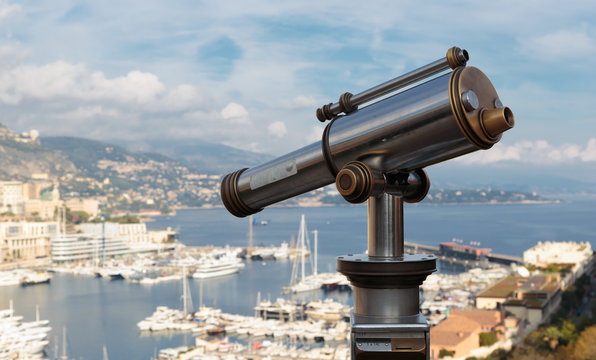 Spyglass on a rock in Monte Carlo