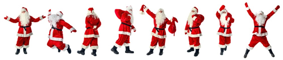  Santa Claus isolated on white.