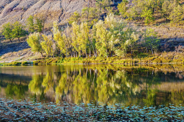 View of the valley of the river