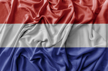 Ruffled waving Netherlands flag