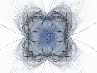 Abstract fractal with a blue pattern