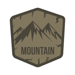 Mountain labels in vintage style