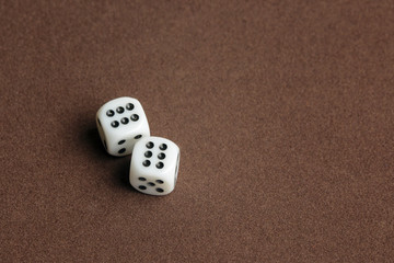 Dice on cloth