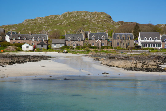 Island village on Iona Scotland uk Inner Hebrides off the Isle of Mull west coast of Scotland