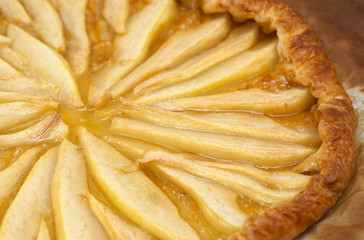 freshly made pear cake