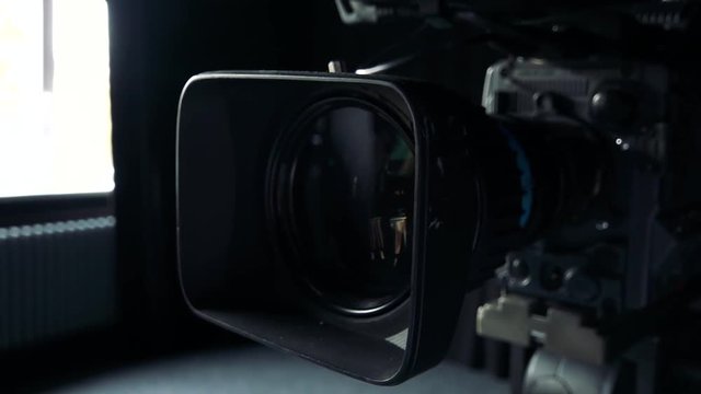 Close - up lens of black camera