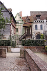 historic houses in the old town of rouen