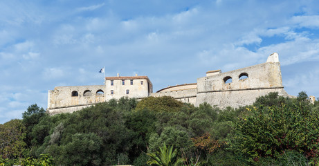 Fototapeta na wymiar Fort Carre walls in Antibes