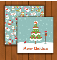 Christmas greeting card with an envelope