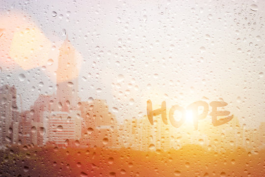 draw hope on window