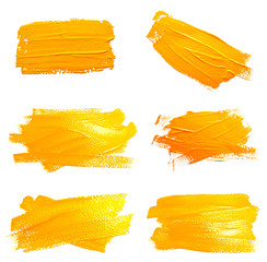 Collection of photos yellow ochre strokes