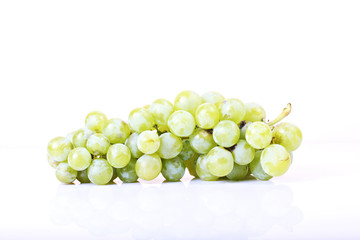 green grapes with white background