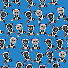 cat in panda costume