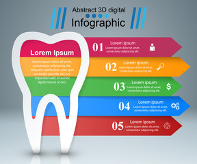 Business Infographics. Tooth icon.